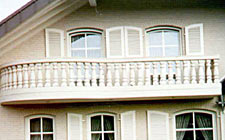 Balustrade auf einem Balkon